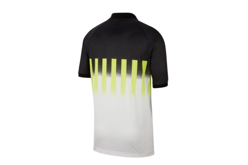 nike poloshirt sportswear andre agassi weiss volt cu4200 702 1