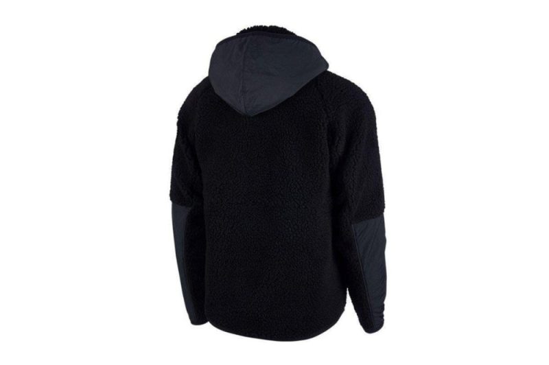 nike sherpa nsw hoodie schwarz bv3766 010 1