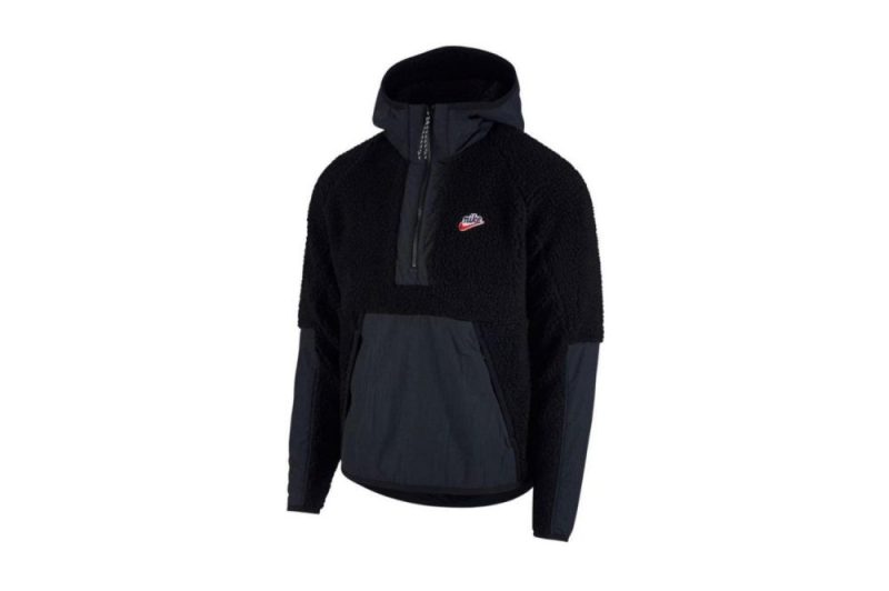 nike sherpa nsw hoodie schwarz bv3766 010