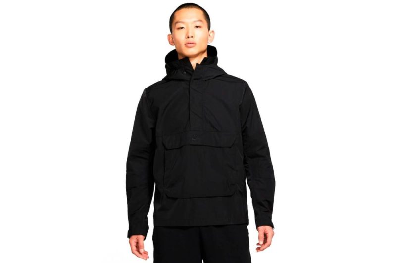 nike sportswear hooded anorak schwarz da7378 010