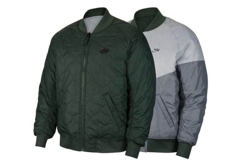 nike sportswear reversible jacket gruen grau cz9998 337