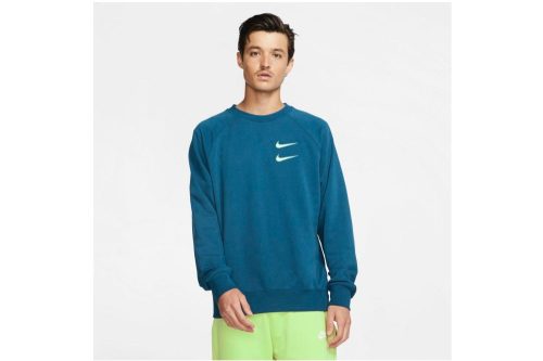 nike sportswear swoosh french terry crew blau cj4871 499 2