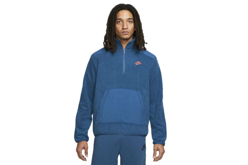 nike style essentials fleece half zip top blau dd4870 476