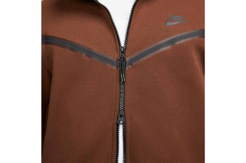 nike tech fleece full zip hoodie braun cu4489 259 4