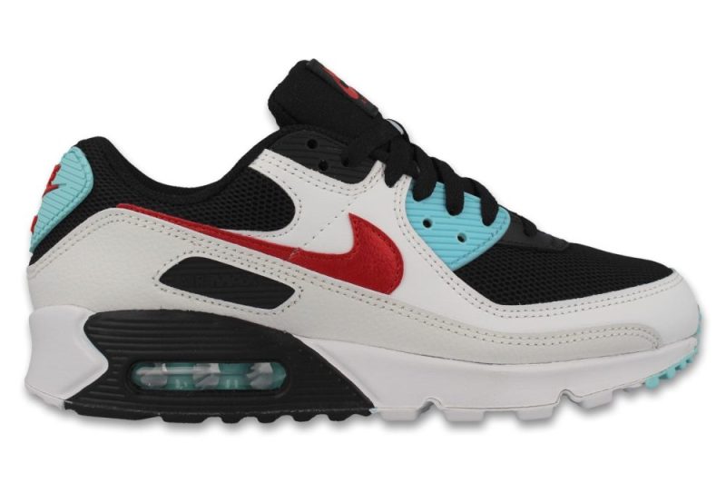 nike w air max 90 weiss schwarz rot da4290 100