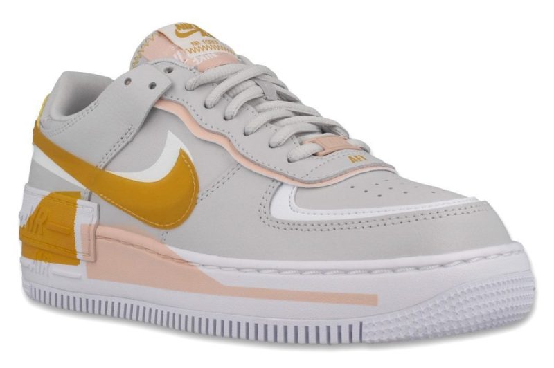 nike wmns air force 1 shadow grau gelb lachs cq9503 001 1