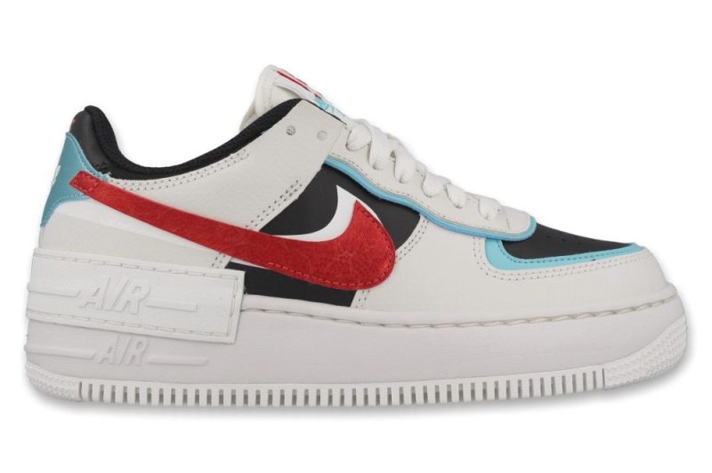 nike wmns air force 1 shadow weiss schwarz rot da4291 100