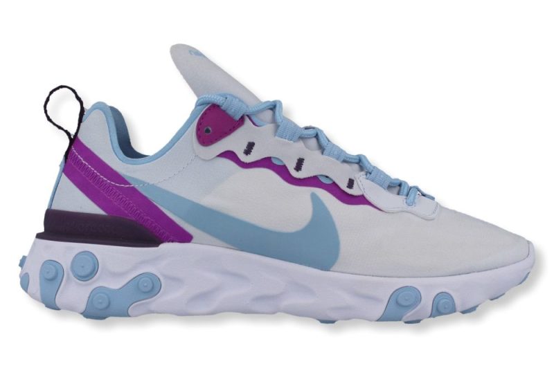 nike wmns react element 55 blau lila bq2728 008