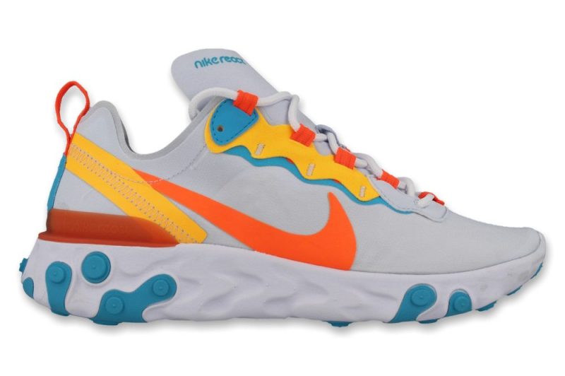 nike wmns react element 55 grau orange bq2728 011