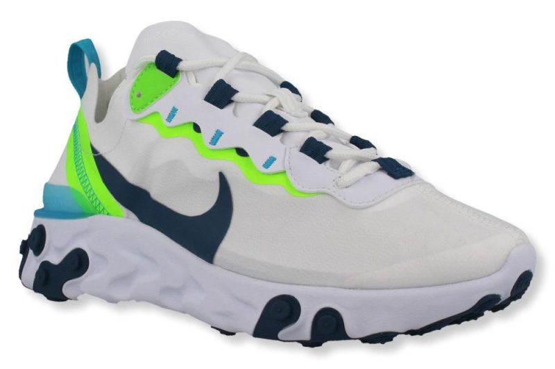 nike wmns react element 55 weiss blau volt bq2728 102 1