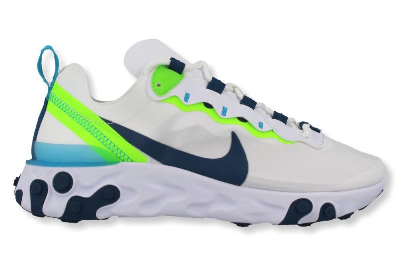 nike wmns react element 55 weiss blau volt bq2728 102