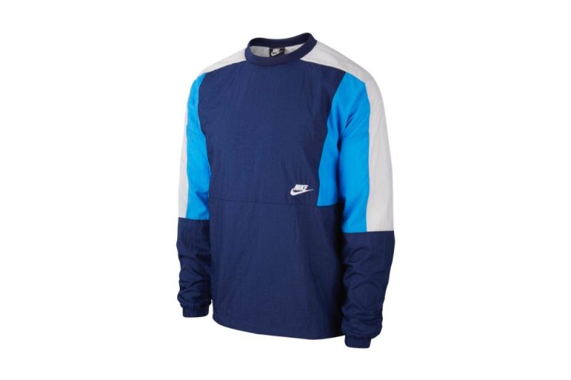 nike woven crewneck blau cj4562 480