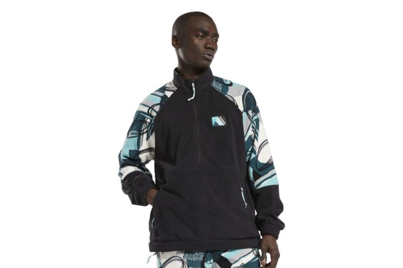 reebok classics winter half zip jacket schwarz hi4586 02