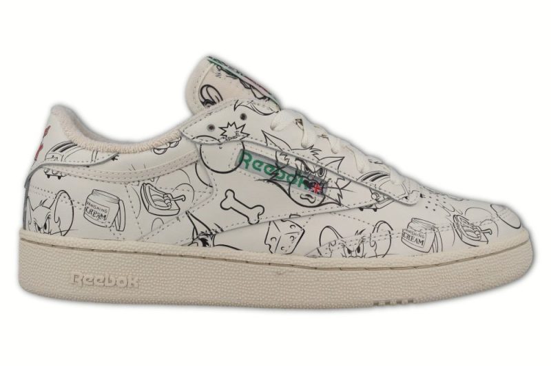 reebok club c 85 mu weiss print