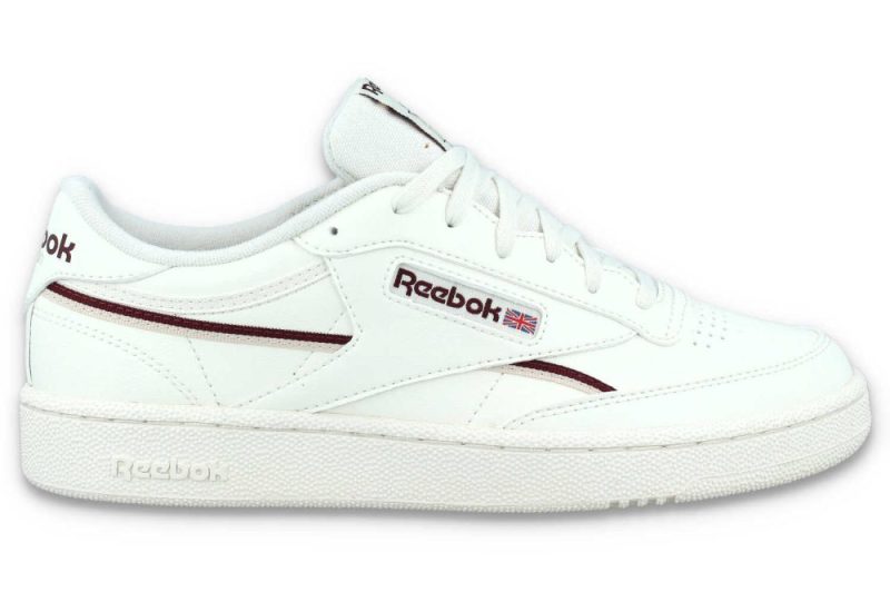 reebok club c 85 vegan weiss weinrot 100033004 01