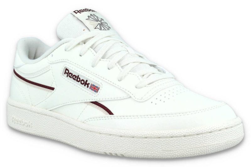 reebok club c 85 vegan weiss weinrot 100033004 02